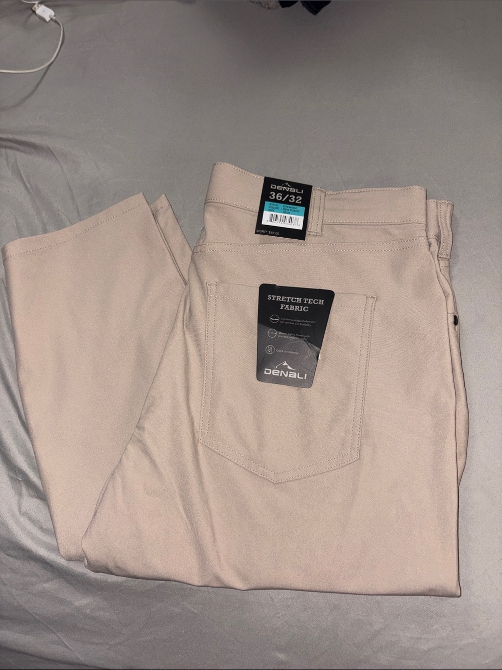36/32 Denali Men's Stretch Tech Chinos - Light Beige/Tan
